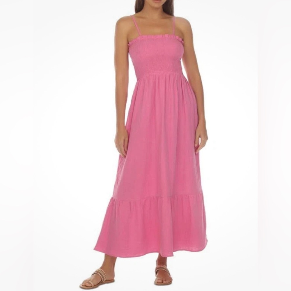 Raviya Womens Cotton Maxi Dress Cove Pink XL NWT